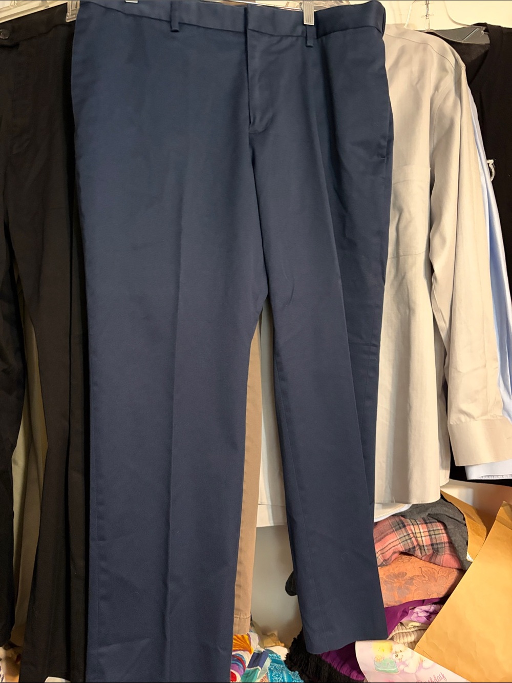 Men's Navy Dress Pants - Classic Tailored Trousers